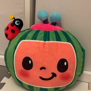 Green and Pink Plush Toy with Ladybug